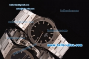 Hublot Classic Fusion Swiss ETA 2824 Automatic Steel Case with Black Dial Stick Markers and Stainless Steel Strap