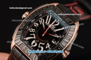 Franck Muller Conquistador F1 Singapore GP Asia 2813 Automatic Rose Gold Case with PVD Bezel and White Numeral Markers - 7750 Coating