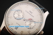 IWC Portuguese Automatic Movement Steel Case with White Dial and Black Leather Strap
