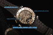 Chopard Happy Sport Chronograph Original Quartz Movement Ceramic Case with Black Dial Black Rubber Strap