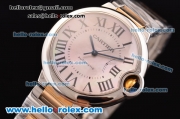 Cartier Ballon Bleu De Original ETA 2671 Automatic Steel Case with Pink MOP Dial and Two Tone Strap