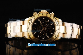 Rolex Daytona Automatic Movement Gold with Black Dial