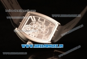 Franck Muller Vanguard Miyota Automatic Copy Tourbillon Rose Gold Case With Skeleton Dial Leather/Rubber Strap