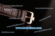 Jaeger-LECoultre Master RL10 Automatic Rose Gold Case with Brown Leather Strap and White Dial