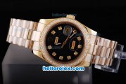 Rolex Datejust Automatic Black Dial with Diamond Bezel