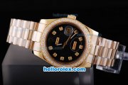 Rolex Datejust Automatic Black Dial with Diamond Bezel