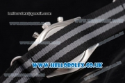 Rolex Pre-Daytona Chrono Miyota OS20 Quartz Steel Case with White Dial Stick Markers and Black/Grey Nylon Strap