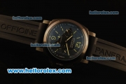 Panerai Luminor PAM 253 Equation Automatic PVD Case with Black Dial and Black Rubber Strap - 7750 Coating