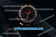 Hublot King Power Chrono Swiss Valjoux 7750 Automatic PVD Case with Black Dial Rose Gold Bezel and Black Rubber Strap