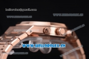 Audemars Piguet Royal Oak Seiko VK64 Quartz Rose Gold Case/Bracelet Blue Dial and Stick Markers (EF)