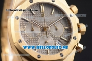 Audemars Piguet Royal Oak Miyota Quartz Yellow Gold Case/Bracelet with Grey Dial and Stick Markers