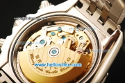 Breitling Chronomat Evolution Chronograph Swiss Valjoux 7750 Automatic Movement Full Steel with Black Dial and Diamond Bezel