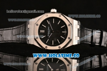 Audemars Piguet Royal Oak 41MM Asia Automatic Steel Case with Stick Markers and Black Grids Dial