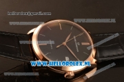 Girard Perregaux 1966 9015 Auto Rose Gold Case with Black Dial and Black Leather Strap