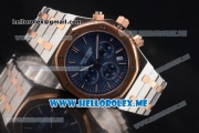 Audemars Piguet Royal Oak Miyota Quartz Two Tone Case/Bracelet with Blue Dial and Stick Markers