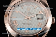 Rolex Day-Date II Asia 2813 Automatic Full Steel with Blue Dial and Roman Numeral Markers