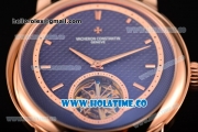 Vacheron Constantin Malte Tourbillon Asia Automatic Rose Gold Case with Rose Gold Stick Markers and Blue Dial