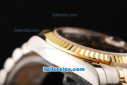 Rolex Datejust Swiss ETA 2836 Automatic Movement Black Dial with Diamond Markers and Gold Bezel-18K Gold Never Fade