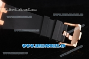 Audemars Piguet Royal Oak Offshore Seiko VK67 Quartz Rose Gold/Diamonds Case with Black Dial and Black Rubber Strap