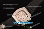 Richard Mille RM11-01 Mancini Chronograph Swiss Valjoux 7750 Automatic Steel Case with Skeleton Dial and White Markers - 1:1 Original