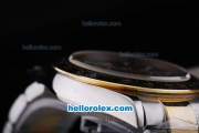 Rolex Daytona for BMW Quartz Movement with Graduated Gold Bezel and Black Dial,Gold Marking and Small Calendar--2008 New Model