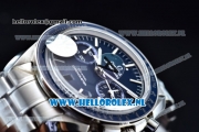 Omega Speedmaster Moonwatch Professional Chronograph Clone Omega 9300 Automatic Steel Case with Blue Dial Stick Markers and Steel Bracelet