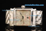 Franck Muller Conquistador King Swiss ETA 2836 Automatic Movement Full Steel with White Dial and Arabic Numeral Markers