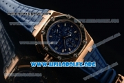 Audemars Piguet Royal Oak Offshore Juan Pablo Montoya Chrono Miyota OS10 Quartz Rose Gold Case with Blue Dial and Blue Leather Strap (EF)