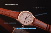 IWC Ingenieur Limited Edition Swiss ETA 2824 Automatic Rose Gold Case with White Dial and Brown Leather Strap