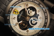 Ferrari Chronograph Quartz Movement 7750 Coating Case with Black Rubber Strap