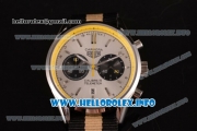 Tag Heuer Carrera Calibre 18 Chronograph Miyota Quartz Steel Case with White Dial Stick Markers and Yellow/Black Nylon Strap - Yellow Inner Bezel