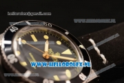 Rolex Submariner Vintage Asia 2813 Automatic Steel Case with Dot Markers Black Dial and Black Nylon Strap