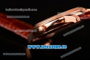 Blancpain Le Brassus Tourbillon Swiss ETA 2824 Automatic Rose Gold Case with Beige Dial and Brown Leather Strap