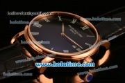 Patek Philippe Calatrava 2813 Automatic Rose Gold Case with Black Dial and Roman Numeral Markers