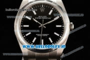 Rolex Oyster Perpetual Air King Clone Rolex 3135 Automatic Steel Case Black Dial With Stick Markers Steel Bracelet (JF)