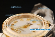 Rolex Datejust Automatic Movement ETA Coating Case with White Dial and Gold Roman Numerals -Two Tone Strap
