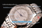 Omega De Ville Hour Vision Swiss ETA 2836 Automatic Steel Case and Strap with White Dial