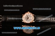 Omega De Ville Co-Axial Swiss ETA 2824 Automatic Rose Gold Case with Roman Numeral Markers and Silver Dial