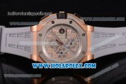 Audemars Piguet Royal Oak Offshore Chronograph Lebron James Clone AP Calibre 3126 Automatic Rose Gold Case with Grey Dial and Grey Rubber Strap - 1:1 Original (JF)