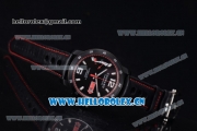 Chopard Mille Miglia GTS Power Control Miyota OS2035 Quartz PVD Case Black Dial Black Leather Strap and Red Inner Bezel
