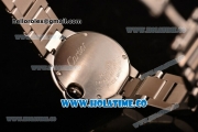 Cartier Ballon Bleu De Small Swiss ETA Quartz Full Steel with White Dial and Black Roman Numeral Markers