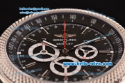 Breitling Bentley Barnato Racing Chrono Swiss Valjoux 7750-SHG Automatic Steel Case with Steel Strap Black Dial 1:1 Original