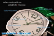 Vacheron Constantin Historiques Swiss Quartz Steel Case with Green Leather Strap Stick/Numeral Markers and White Dial