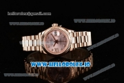 Rolex Datejust Swiss ETA 2671 Automatic Rose Gold Case with Pink Dial Diamonds Markers and Rose Gold Bracelet (BP)