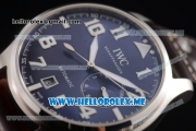 IWC Big Pilot Clone IWC 51111 Automatic Steel Case with Blue Dial White Hands and Brown Leather Strap Arabic Numeral Markers