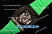 Richard Mille RM 038 Asia Automatic PVD Case with Skeleton Dial and Green Rubber Strap