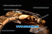 Rolex Daytona Chrono Swiss Valjoux 7750 Automatic Yellow Gold Case/Bracelet with Gold Dial Ceramic Bezel and Stick Markers (BP)