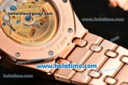 Audemars Piguet Royal Oak Dual Time Asia Automatic Rose Gold Case/Bracelet with Black Dial and Stick Markers