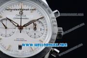 Omega Speedmaster'57 Chrono Clone Omega 9300 Automatic Steel Case with White Dial and Stainless Steel Bracelet (EF)