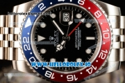 Rolex GTM-Master II 2836 Automatic Steel Case with Black Dial Dots Markers and Steel Bracelet